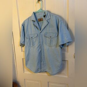 vintage Lizwear short-sleeve denim shirt size medium